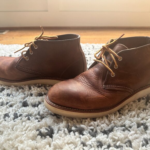 Red Wing Shoes - Men's Desert Ankle Boots - Lace Up, Leather Oro Brown (Size 10) - Picture 4 of 11